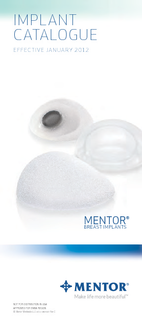 Mentor Breast Implants Size Chart